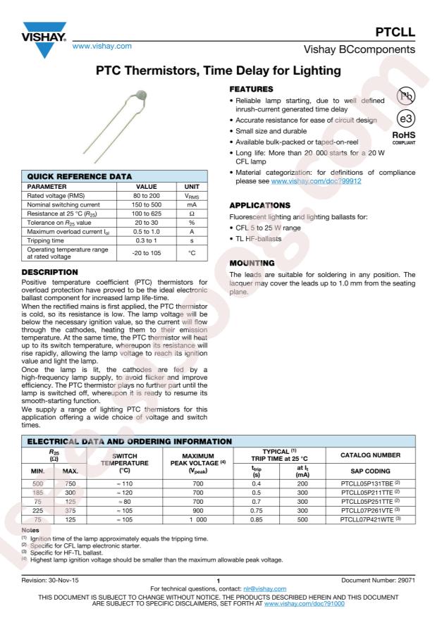 PTCLL07P261VTE