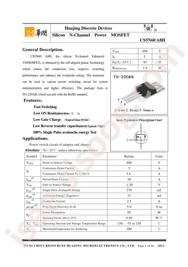 CS5N60A8H