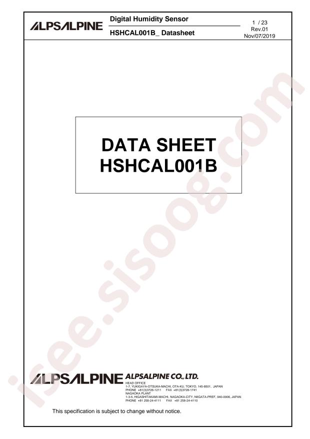 HSHCAL001B