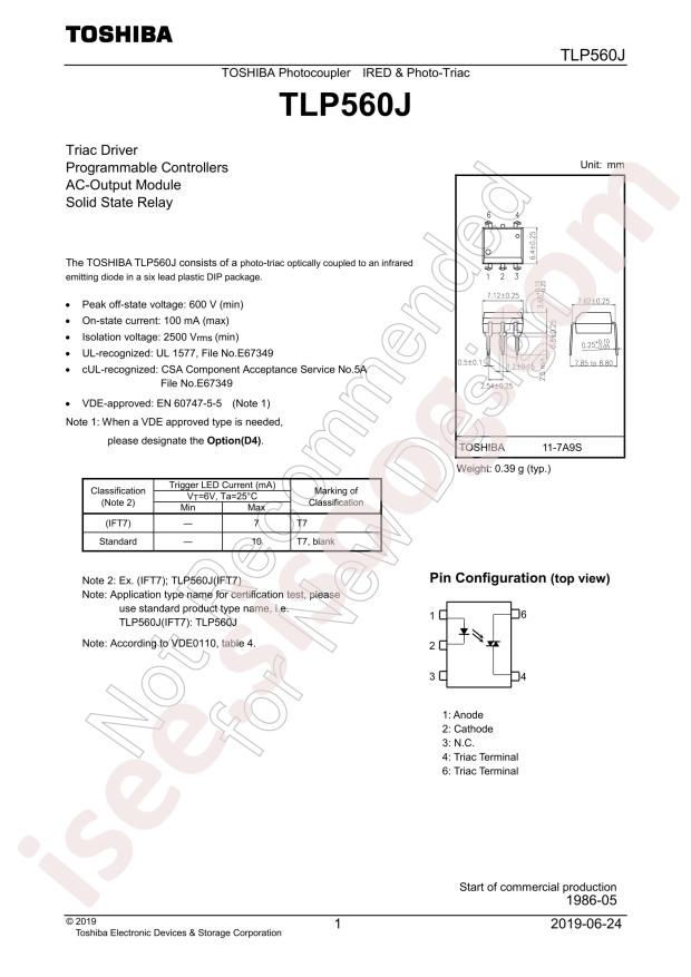 TLP560J(C,F)