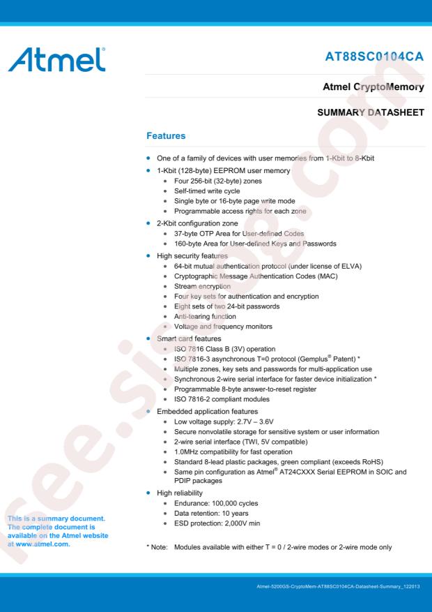 AT88SC0104CA-SH
