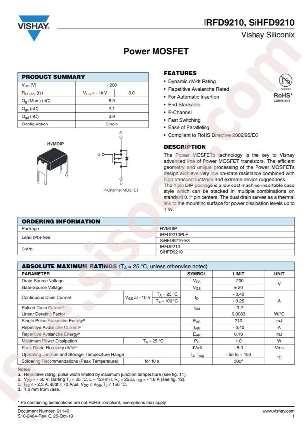 IRFD9210PBF