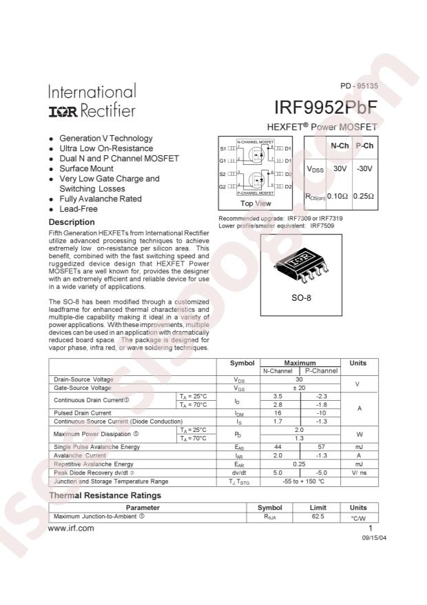 IRF9952TRPBF