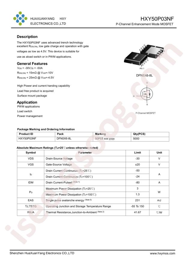 HXY50P03NF