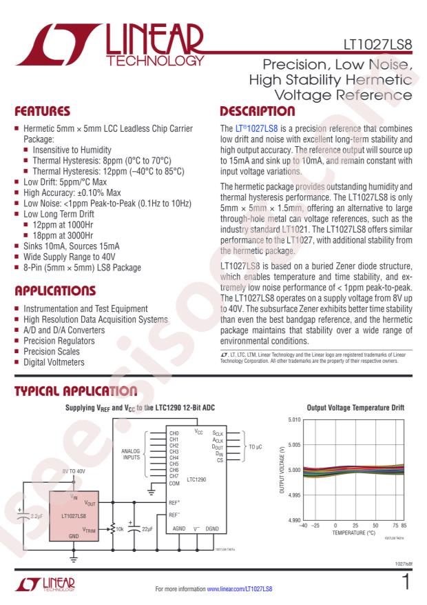 LT1027DCLS8-5#PBF