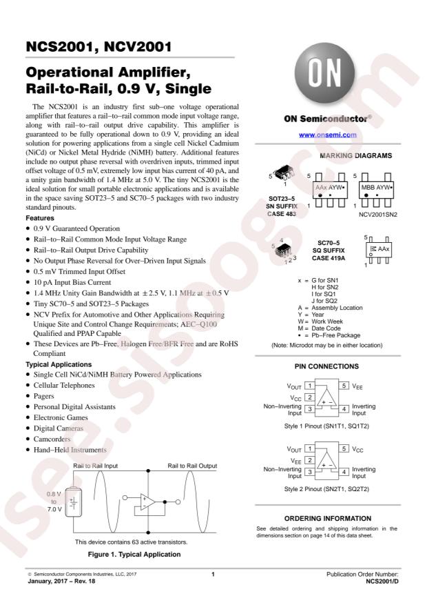 NCV2001SQ2T2G