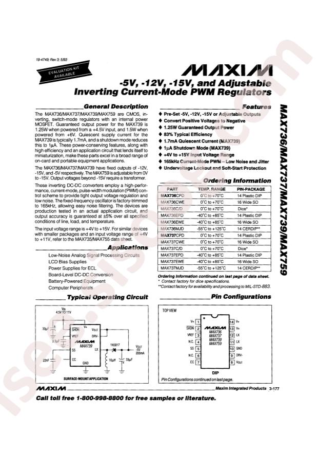 MAX759EWE+T