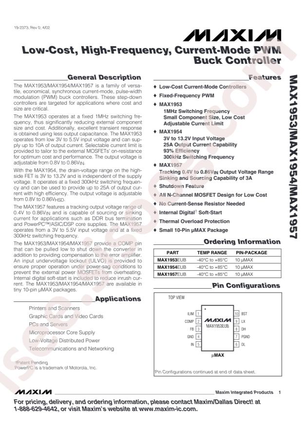 MAX1953EUB+T