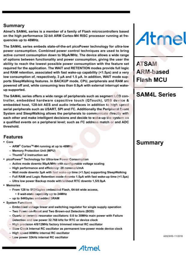 ATSAM4LC2CA-CFU