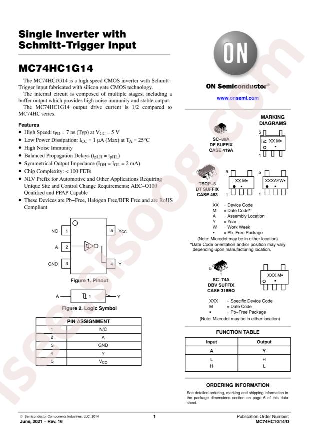 MC74HC1G14DBVT1G