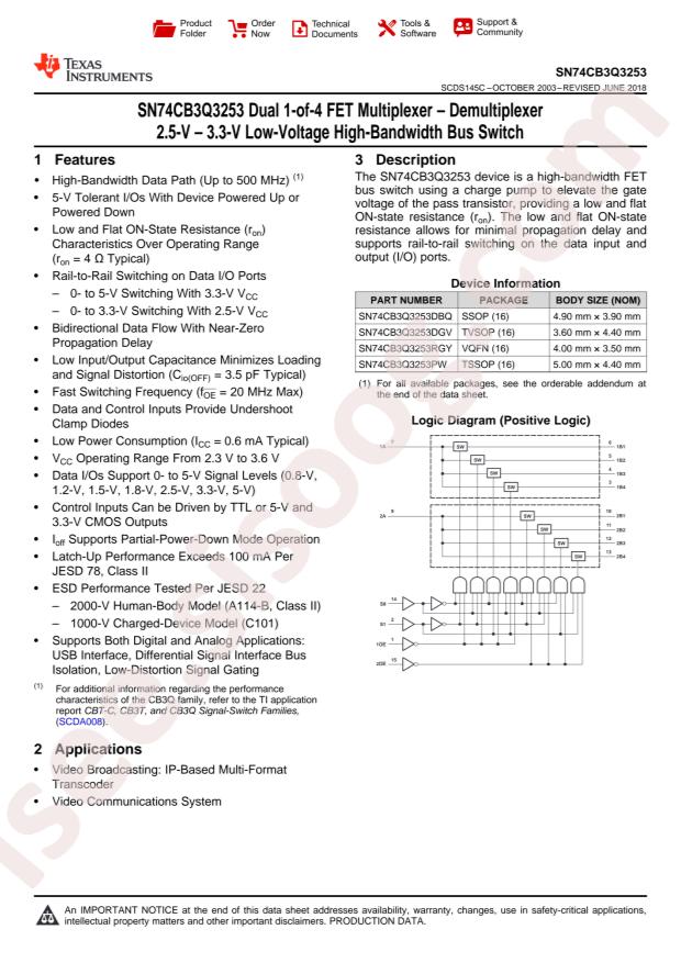 SN74CB3Q3253PWR