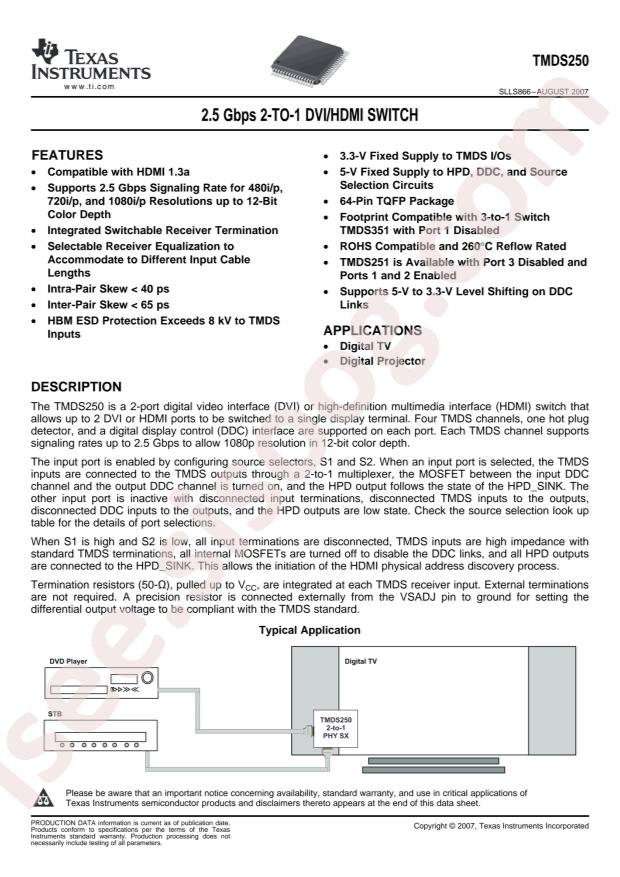 TMDS250PAGR