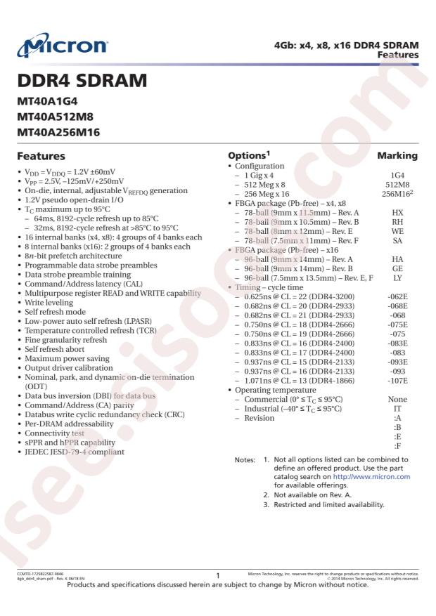 MT40A256M16GE-083E IT:B