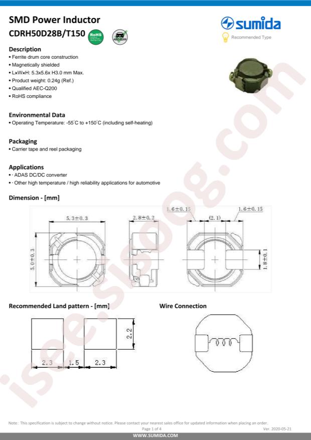 CDRH50D28BT150NP-220MC