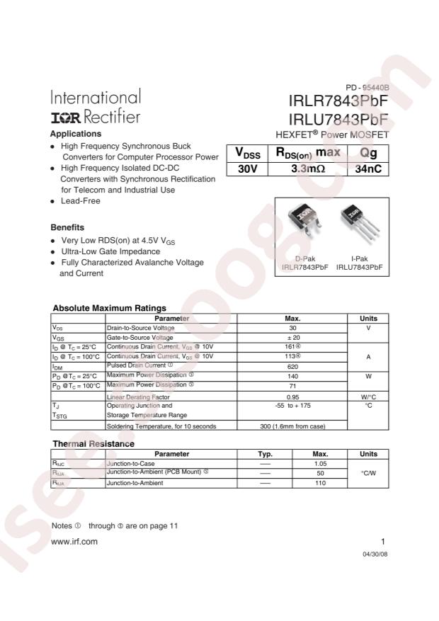 IRLR7843TRLPBF