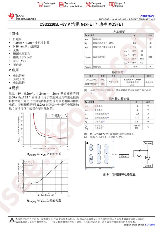 CSD22205LT