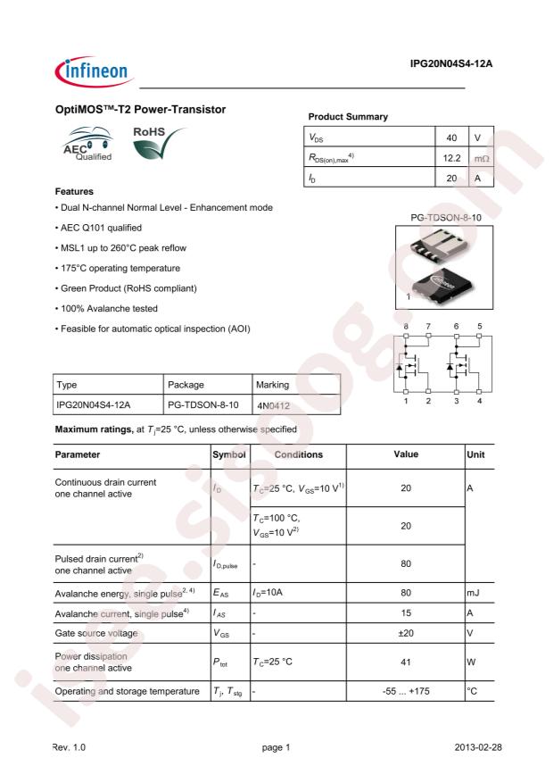 IPG20N04S4-12A