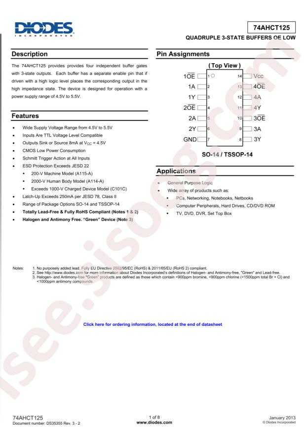 74AHCT125T14-13