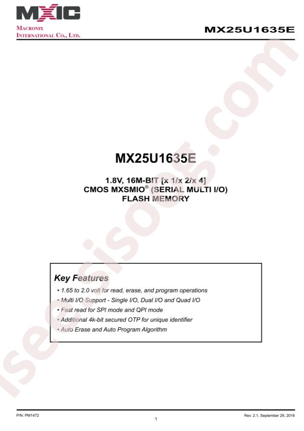 MX25U1635EM1I-10G