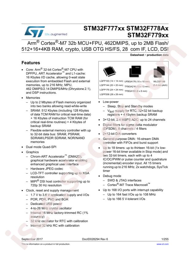 STM32F777NIH6TR