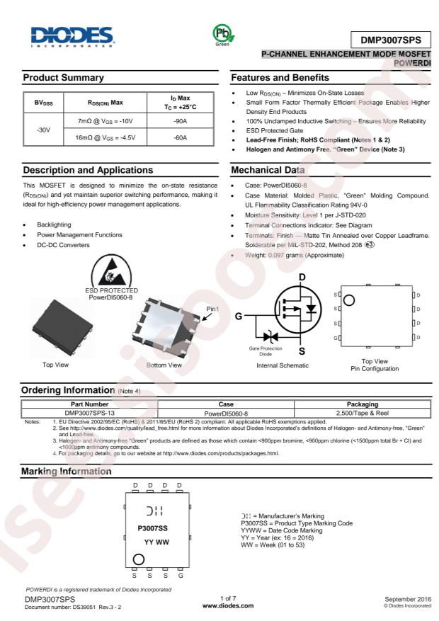 DMP3007SPS-13