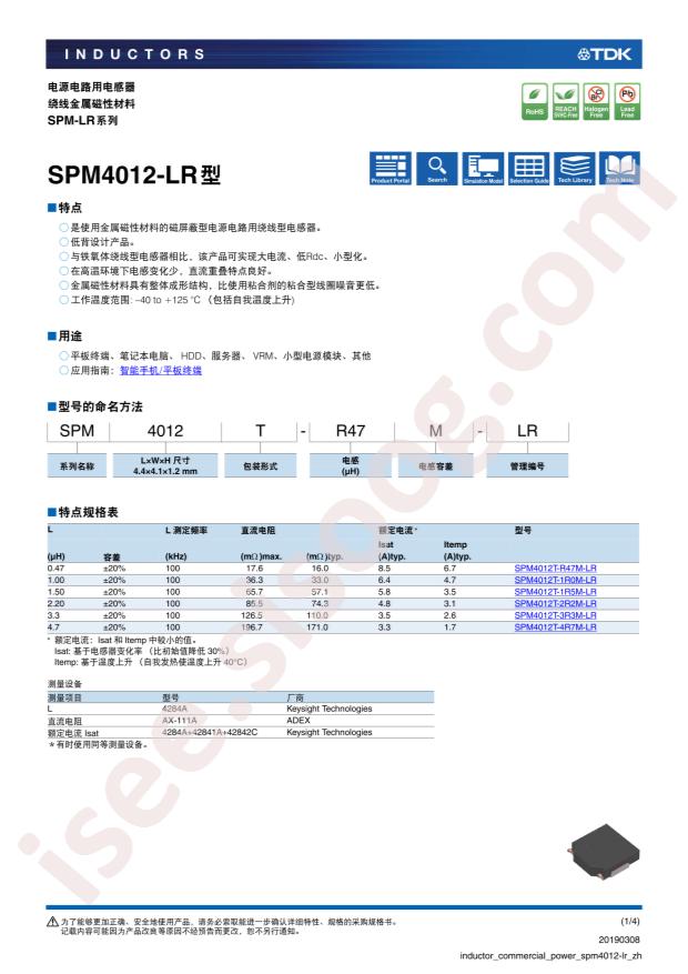 SPM4012T-1R5M-LR