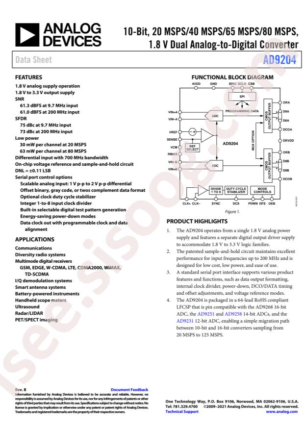 AD9204BCPZRL7-40