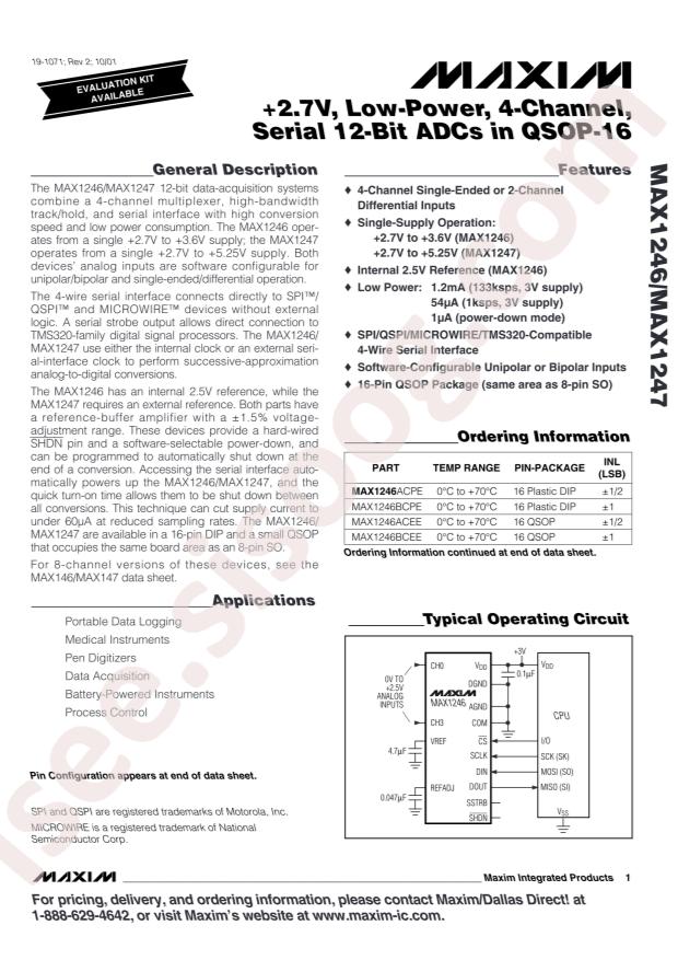 MAX1247ACPE+