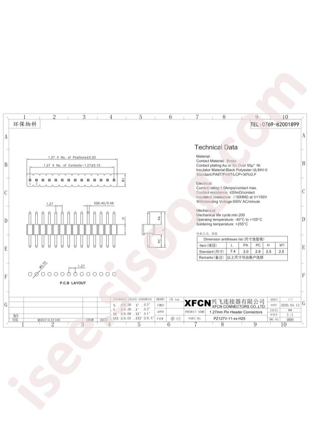 PZ127V-11-08-H25