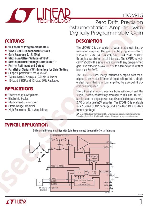 LTC6915IGN#PBF