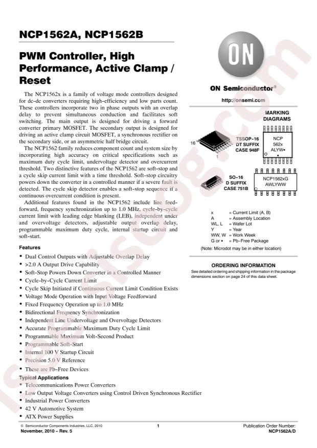 NCP1562ADR2G