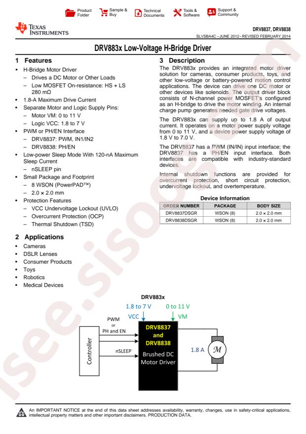 DRV8837DSGR