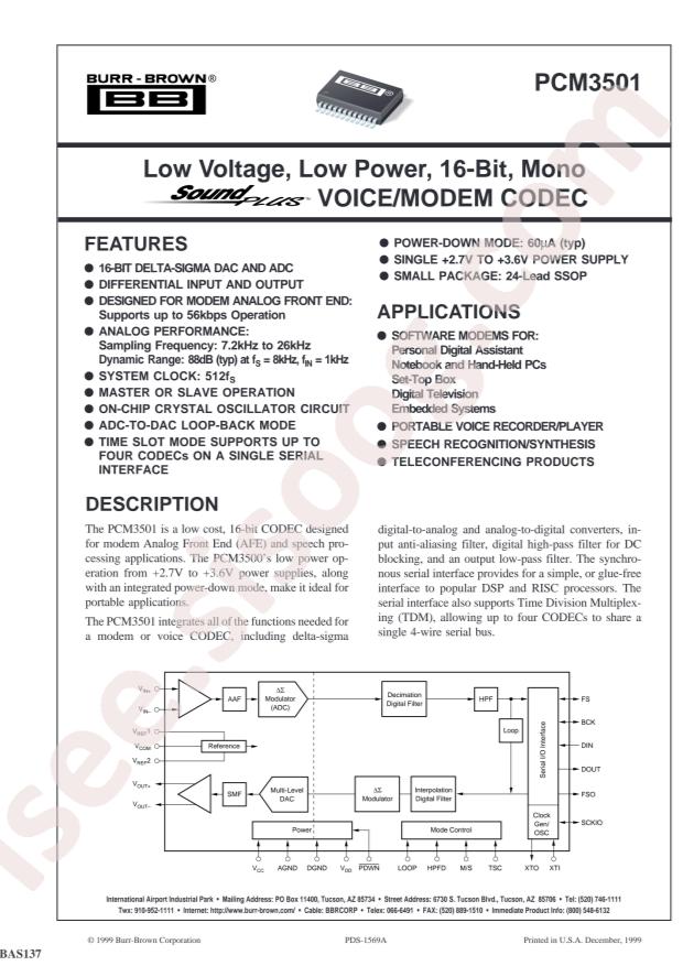 PCM3501E/2K