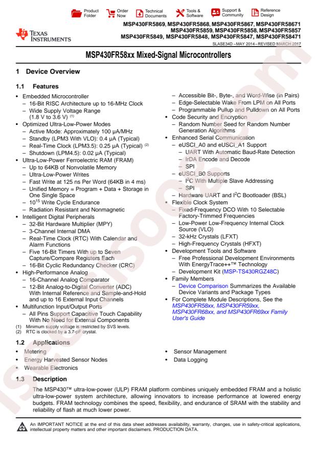 MSP430FR5859IRHAT