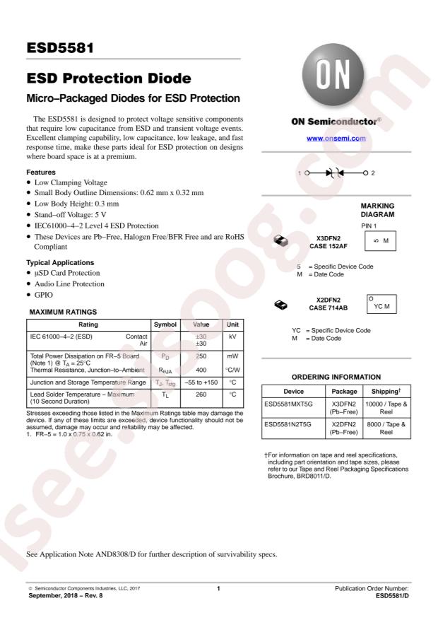 ESD5581MXT5G