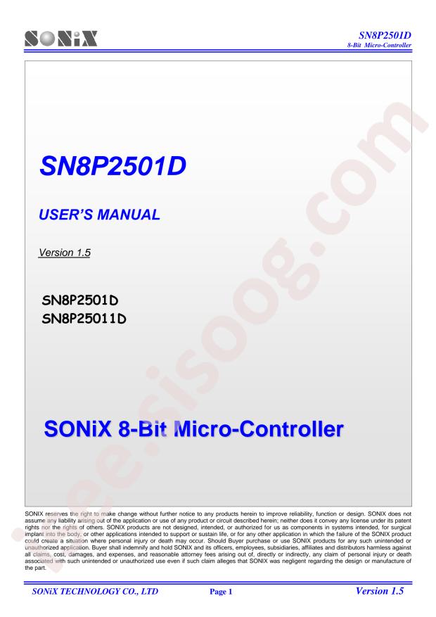 SN8P2501DSG