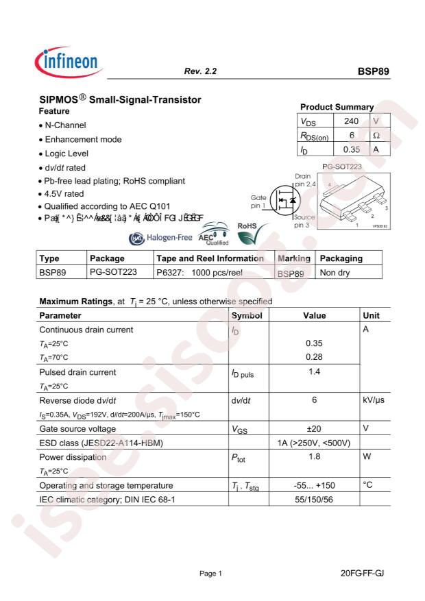 BSP89 H6327