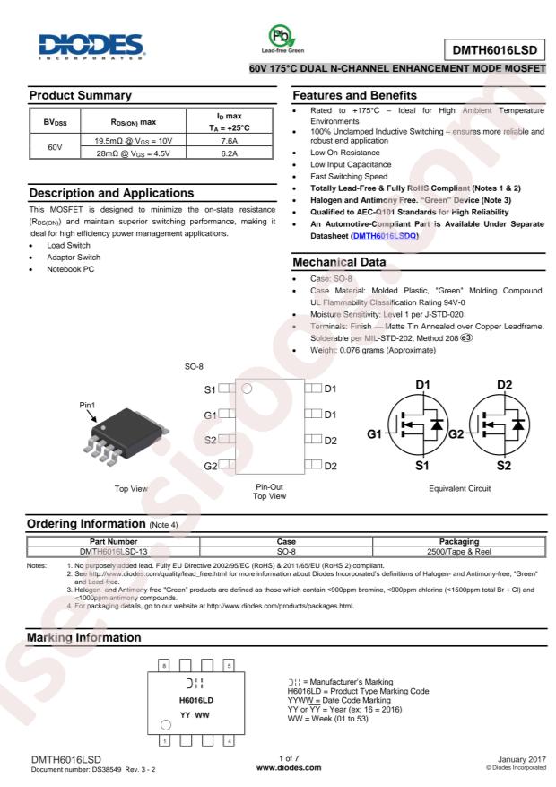 DMTH6016LSD-13