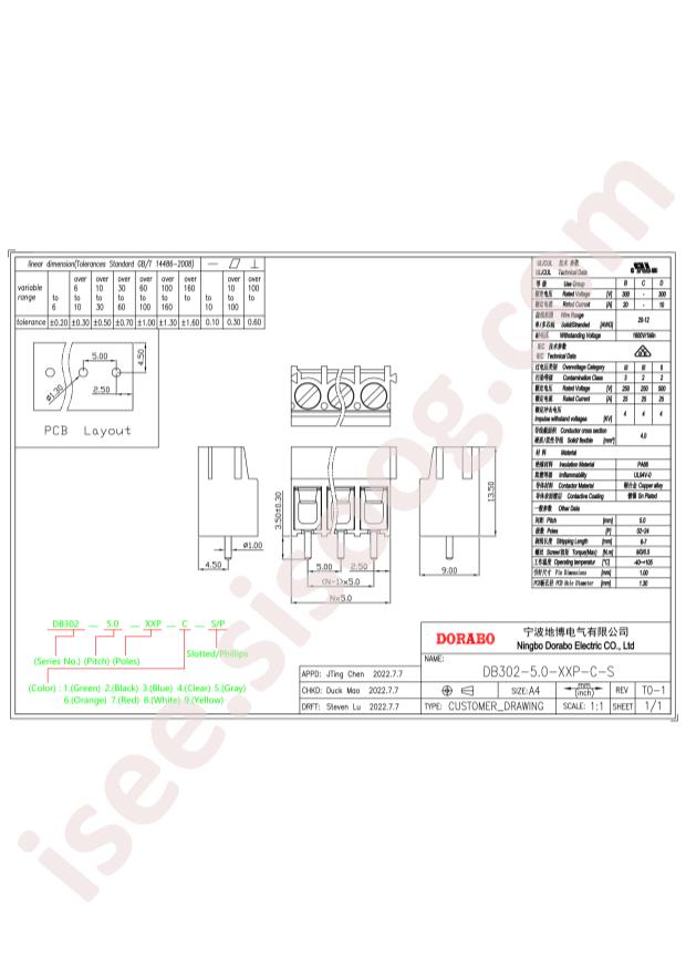 DB302-5.0-3P-GN-S