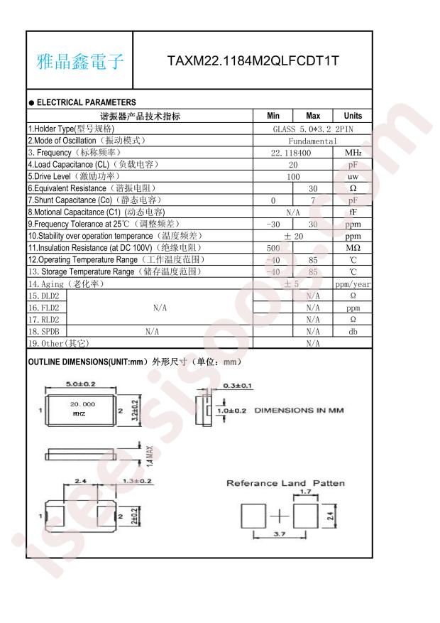 TAXM22.1184M2QLFCDT1T