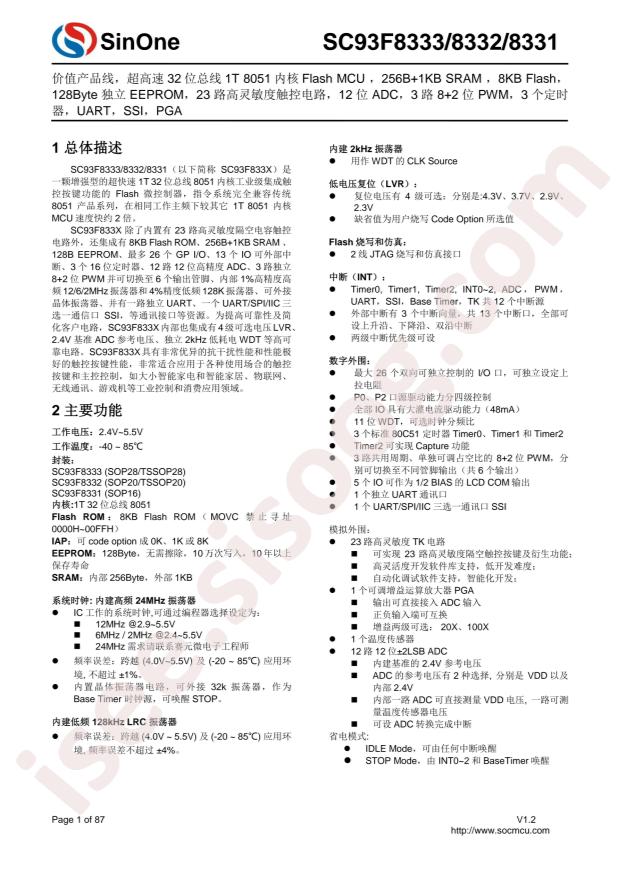 SC93F8332M20U