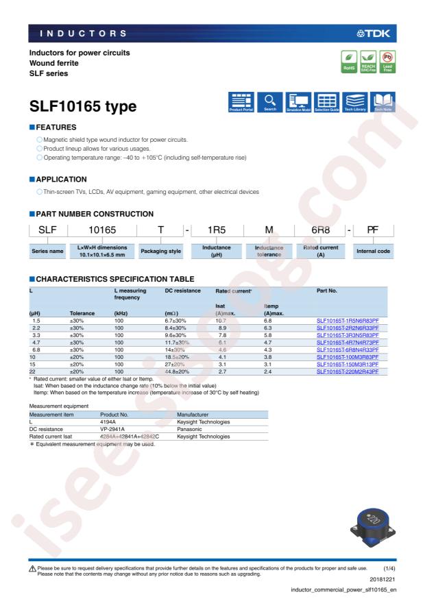 SLF10165T-4R7N4R7-3PF