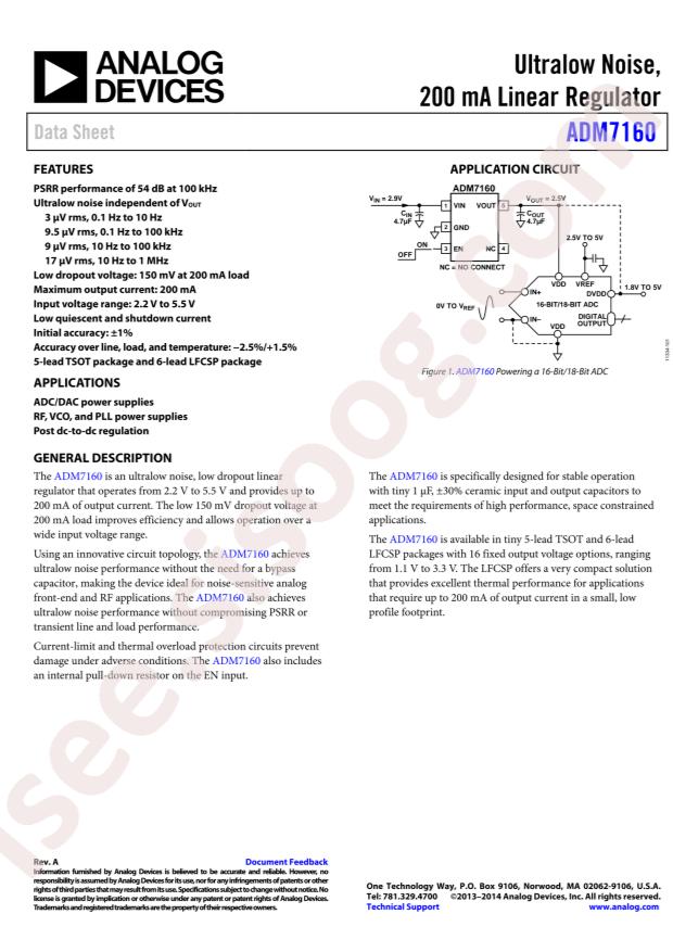 ADM7160ACPZN1.8-R7