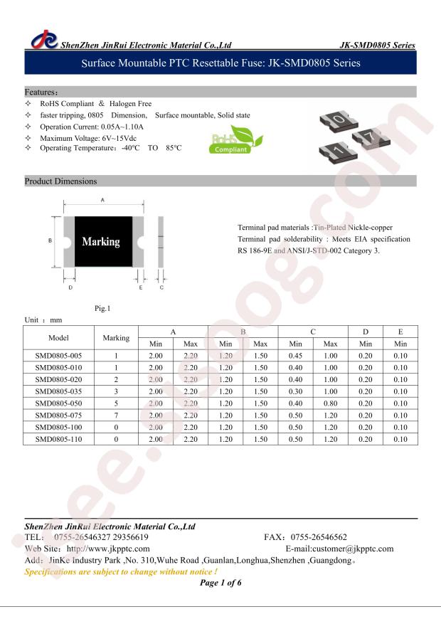 JK-SMD0805-050-16V