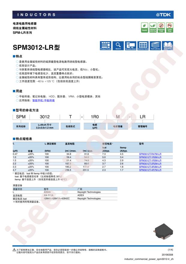 SPM3012T-2R2M-LR