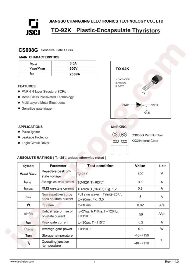 CS008G 30-60uA