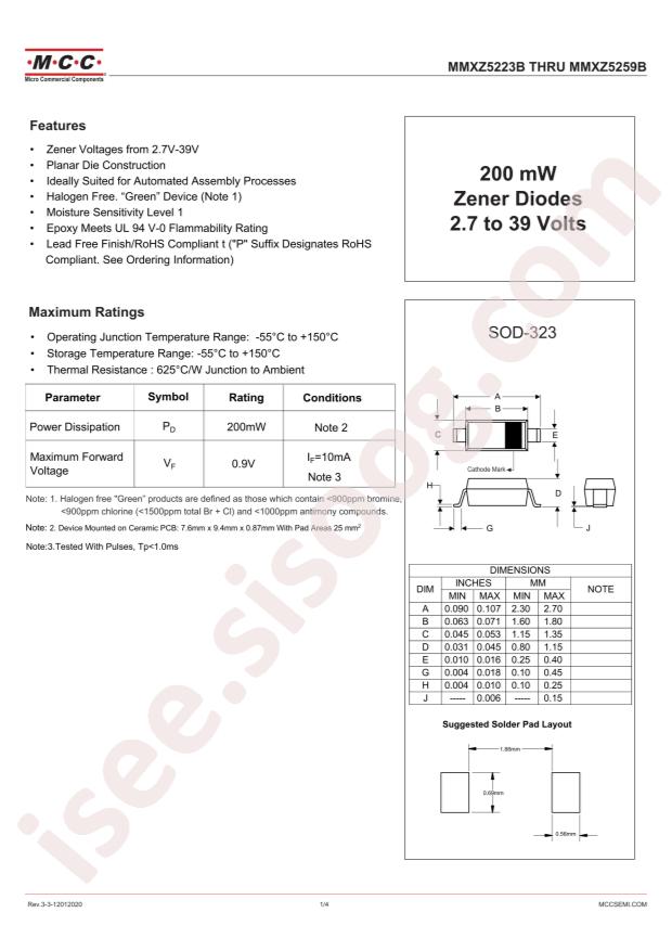 MCC MMXZ5230B-TP