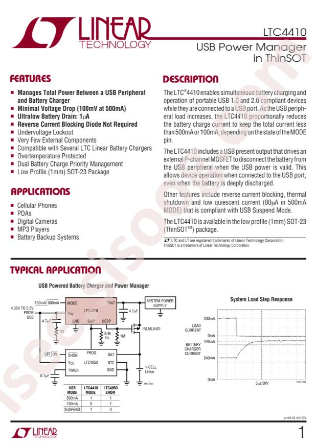 LTC4410ES6#TRPBF