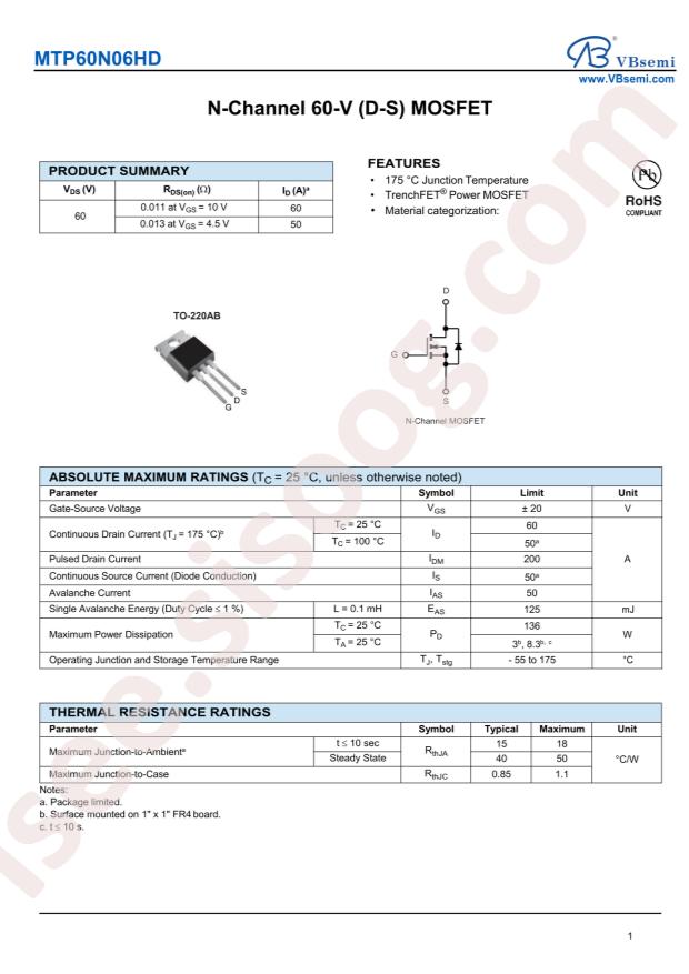 MTP60N06HD-VB