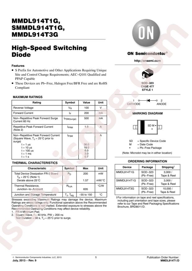 MMDL914T1G